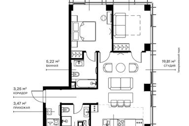2-BD Apartment Sale, 67.3 sq. m. at Symphony 34, 2nd Khutorskaya Street, 38А, Moscow, Russia #2 2-BD Apartment Sale, 67.3 sq. m. at Symphony 34, 2nd Khutorskaya Street, 38А, Moscow, Russia #2