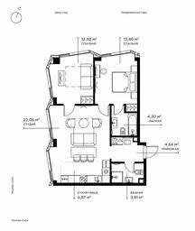 2-BD Apartment Sale, 67.9 sq. m. at Symphony 34, 2nd Khutorskaya Street, 38А, Moscow, Russia #3