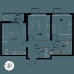 2-BD Apartment Sale, 58.3平方米 at Pervy Donskoj, zhiloy mikrorayon Sapronovo, derevnya Sapronovo, Leninskiy City District, Moscow Region, Russia #3 2-BD Apartment Sale, 58.3平方米 at Pervy Donskoj, zhiloy mikrorayon Sapronovo, derevnya Sapronovo, Leninskiy City District, Moscow Region, Russia #3