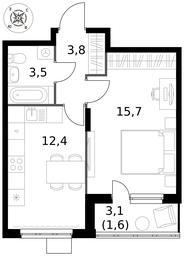 Продажа 1-комн. квартиры, 37 м² в ЖК «Первый Донской», жилой микрорайон Сапроново, деревня Сапроново, Ленинский городской округ, Московская область, Россия #3