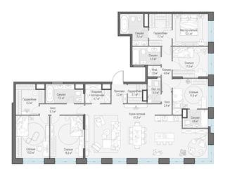 4-BD Apartment Sale, 196.1平方米 at West Garden, Minskaya Street, 1Вс1, Moscow, Russia #2 4-BD Apartment Sale, 196.1平方米 at West Garden, Minskaya Street, 1Вс1, Moscow, Russia #2