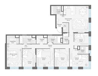 4-BD Apartment Sale, 196.1平方米 at West Garden, Minskaya Street, 1Вс1, Moscow, Russia #3 4-BD Apartment Sale, 196.1平方米 at West Garden, Minskaya Street, 1Вс1, Moscow, Russia #3