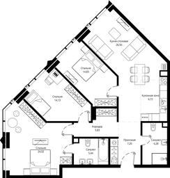 3-BD Apartment Sale, 112.36 sq. m. at Jois, 3rd Silikatny Drive, 10, Moscow, Russia #4