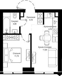 1-BD Apartment Sale, 36.4 sq. m. at Jois, 3rd Silikatny Drive, 10, Moscow, Russia #3