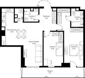 2-BD Apartment Sale, 89.67平方米 at Jois, 3rd Silikatny Drive, 10, Moscow, Russia #2 2-BD Apartment Sale, 89.67平方米 at Jois, 3rd Silikatny Drive, 10, Moscow, Russia #2