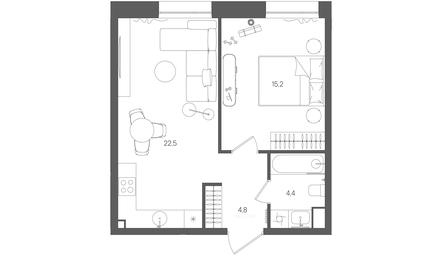 Продажа 1-комн. квартиры, 46,9 м² в ЖК «Райс (Rise)», ЖК Стоун Райс, район Лефортово, Юго-Восточный административный округ, Москва, Россия #3 Продажа 1-комн. квартиры, 46,9 м² в ЖК «Райс (Rise)», ЖК Стоун Райс, район Лефортово, Юго-Восточный административный округ, Москва, Россия #3
