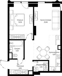 1-BD Apartment Sale, 57.67 sq. m. at Jois, 3rd Silikatny Drive, 10, Moscow, Russia #2 1-BD Apartment Sale, 57.67 sq. m. at Jois, 3rd Silikatny Drive, 10, Moscow, Russia #2