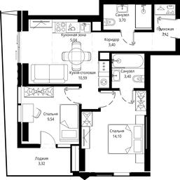 2-BD Apartment Sale, 57.21 sq. m. at Jois, 3rd Silikatny Drive, 10, Moscow, Russia #2 2-BD Apartment Sale, 57.21 sq. m. at Jois, 3rd Silikatny Drive, 10, Moscow, Russia #2