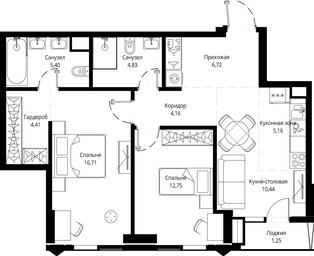2-BD Apartment Sale, 72.04 sq. m. at Jois, 3rd Silikatny Drive, 10, Moscow, Russia #2 2-BD Apartment Sale, 72.04 sq. m. at Jois, 3rd Silikatny Drive, 10, Moscow, Russia #2
