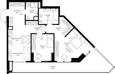 2-BD Apartment Sale, 89.45 sq. m. at Jois, 3rd Silikatny Drive, 10, Moscow, Russia #2 2-BD Apartment Sale, 89.45 sq. m. at Jois, 3rd Silikatny Drive, 10, Moscow, Russia #2