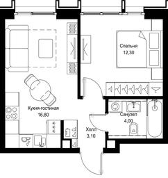 1-BD Apartment Sale, 36.2 sq. m. at Multikvartal CITYZEN, Vishnyovaya Street, Moscow, Russia #2