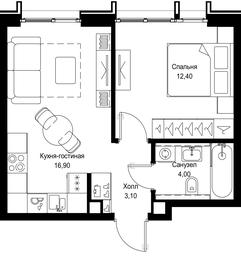 1-BD Apartment Sale, 36.4 sq. m. at Multikvartal CITYZEN, Vishnyovaya Street, Moscow, Russia #3 1-BD Apartment Sale, 36.4 sq. m. at Multikvartal CITYZEN, Vishnyovaya Street, Moscow, Russia #3