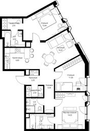 3-BD Apartment Sale, 88.69平方米 at MIRA, Mira Avenue, Moscow, Russia #4