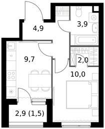 1-BD Apartment Sale, 32平方米 at 1 Izmajlovskij, Montazhnaya Street, 8с13, Moscow, Russia #3 1-BD Apartment Sale, 32平方米 at 1 Izmajlovskij, Montazhnaya Street, 8с13, Moscow, Russia #3