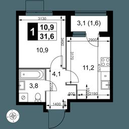 1-BD Apartment Sale, 31.6 sq. m. at 1 Izmajlovskij, Montazhnaya Street, 8с13, Moscow, Russia #2 1-BD Apartment Sale, 31.6 sq. m. at 1 Izmajlovskij, Montazhnaya Street, 8с13, Moscow, Russia #2