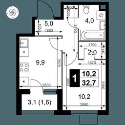 1-BD Apartment Sale, 32.7 sq. m. at 1 Izmajlovskij, Montazhnaya Street, 8с13, Moscow, Russia #2 1-BD Apartment Sale, 32.7 sq. m. at 1 Izmajlovskij, Montazhnaya Street, 8с13, Moscow, Russia #2