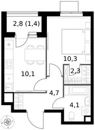 1-BD Apartment Sale, 32.9 sq. m. at 1 Izmajlovskij, Montazhnaya Street, 8с13, Moscow, Russia #3 1-BD Apartment Sale, 32.9 sq. m. at 1 Izmajlovskij, Montazhnaya Street, 8с13, Moscow, Russia #3