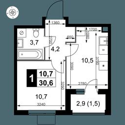 1-BD Apartment Sale, 30.6 sq. m. at 1 Izmajlovskij, Montazhnaya Street, 8с13, Moscow, Russia #2 1-BD Apartment Sale, 30.6 sq. m. at 1 Izmajlovskij, Montazhnaya Street, 8с13, Moscow, Russia #2