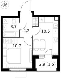 1-BD Apartment Sale, 30.6 sq. m. at 1 Izmajlovskij, Montazhnaya Street, 8с13, Moscow, Russia #3 1-BD Apartment Sale, 30.6 sq. m. at 1 Izmajlovskij, Montazhnaya Street, 8с13, Moscow, Russia #3