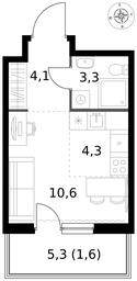 Apartment Sale, 23.9 sq. m. at 1 Izmajlovskij, Montazhnaya Street, 8с13, Moscow, Russia #3 Apartment Sale, 23.9 sq. m. at 1 Izmajlovskij, Montazhnaya Street, 8с13, Moscow, Russia #3