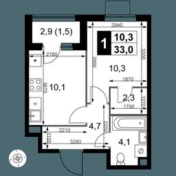 1-BD Apartment Sale, 33 sq. m. at 1 Izmajlovskij, Montazhnaya Street, 8с13, Moscow, Russia #2 1-BD Apartment Sale, 33 sq. m. at 1 Izmajlovskij, Montazhnaya Street, 8с13, Moscow, Russia #2