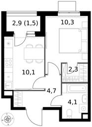 1-BD Apartment Sale, 33 sq. m. at 1 Izmajlovskij, Montazhnaya Street, 8с13, Moscow, Russia #3 1-BD Apartment Sale, 33 sq. m. at 1 Izmajlovskij, Montazhnaya Street, 8с13, Moscow, Russia #3