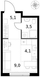 Apartment Sale, 21.7平方米 at 1 Izmajlovskij, Montazhnaya Street, 8с13, Moscow, Russia #3