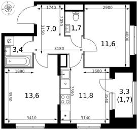 2-BD Apartment Sale, 50.8平方米 at 1 Izmajlovskij, Montazhnaya Street, 8с13, Moscow, Russia #4