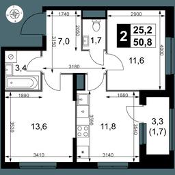2-BD Apartment Sale, 50.8平方米 at 1 Izmajlovskij, Montazhnaya Street, 8с13, Moscow, Russia #2 2-BD Apartment Sale, 50.8平方米 at 1 Izmajlovskij, Montazhnaya Street, 8с13, Moscow, Russia #2