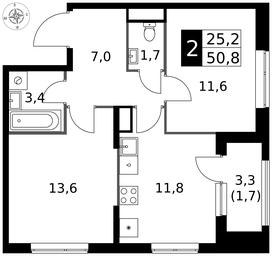 2-BD Apartment Sale, 50.8平方米 at 1 Izmajlovskij, Montazhnaya Street, 8с13, Moscow, Russia #3 2-BD Apartment Sale, 50.8平方米 at 1 Izmajlovskij, Montazhnaya Street, 8с13, Moscow, Russia #3