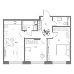 3-BD Apartment Sale, 59.9 sq. m. at Admiral, Shosseynaya Street, 4А, Moscow, Russia #3