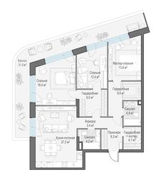 2-BD Apartment Sale, 121.3 sq. m. at Foriver, Simonovskaya Embankment, 3к1, Moscow, Russia #3