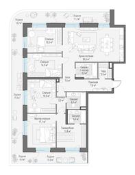 4-BD Apartment Sale, 183.2 sq. m. at Foriver, Simonovskaya Embankment, 3к1, Moscow, Russia #3