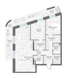 2-BD Apartment Sale, 126.9 sq. m. at Foriver, Simonovskaya Embankment, 3к1, Moscow, Russia #3 2-BD Apartment Sale, 126.9 sq. m. at Foriver, Simonovskaya Embankment, 3к1, Moscow, Russia #3