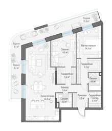 2-BD Apartment Sale, 126.9 sq. m. at Foriver, Simonovskaya Embankment, 3к1, Moscow, Russia #3 2-BD Apartment Sale, 126.9 sq. m. at Foriver, Simonovskaya Embankment, 3к1, Moscow, Russia #3