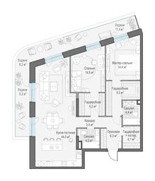 2-BD Apartment Sale, 126.8 sq. m. at Foriver, Simonovskaya Embankment, 3к1, Moscow, Russia #3 2-BD Apartment Sale, 126.8 sq. m. at Foriver, Simonovskaya Embankment, 3к1, Moscow, Russia #3
