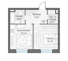 1-BD Apartment Sale, 42平方米 at Foriver, Simonovskaya Embankment, 3к1, Moscow, Russia #3 1-BD Apartment Sale, 42平方米 at Foriver, Simonovskaya Embankment, 3к1, Moscow, Russia #3