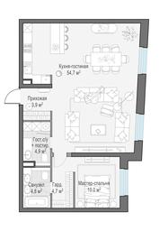 1-BD Apartment Sale, 82.6平方米 at Foriver, Simonovskaya Embankment, 3к1, Moscow, Russia #3 1-BD Apartment Sale, 82.6平方米 at Foriver, Simonovskaya Embankment, 3к1, Moscow, Russia #3