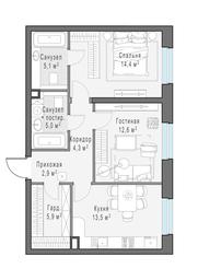2-BD Apartment Sale, 63.7 sq. m. at Foriver, Simonovskaya Embankment, 3к1, Moscow, Russia #3 2-BD Apartment Sale, 63.7 sq. m. at Foriver, Simonovskaya Embankment, 3к1, Moscow, Russia #3