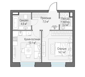 1-BD Apartment Sale, 42 sq. m. at Foriver, Simonovskaya Embankment, 3к1, Moscow, Russia #3 1-BD Apartment Sale, 42 sq. m. at Foriver, Simonovskaya Embankment, 3к1, Moscow, Russia #3