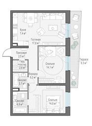 2-BD Apartment Sale, 76 sq. m. at Foriver, Simonovskaya Embankment, 3к1, Moscow, Russia #3