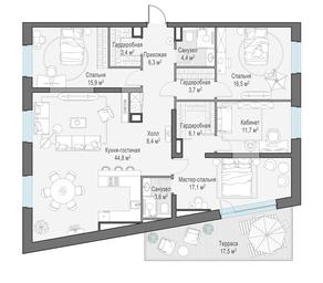 3-BD Apartment Sale, 145.8平方米 at Foriver, Simonovskaya Embankment, 3к1, Moscow, Russia #3 3-BD Apartment Sale, 145.8平方米 at Foriver, Simonovskaya Embankment, 3к1, Moscow, Russia #3