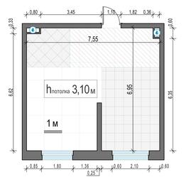 1-BD Apartment Sale, 49.9平方米 at Foriver, Simonovskaya Embankment, 3к1, Moscow, Russia #2