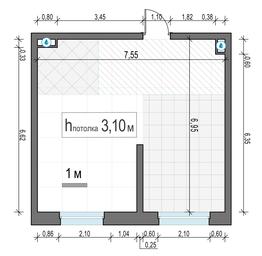 1-BD Apartment Sale, 49.6平方米 at Foriver, Simonovskaya Embankment, 3к1, Moscow, Russia #2