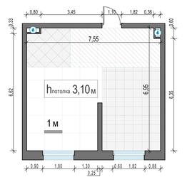 1-BD Apartment Sale, 49.7平方米 at Foriver, Simonovskaya Embankment, 3к1, Moscow, Russia #2 1-BD Apartment Sale, 49.7平方米 at Foriver, Simonovskaya Embankment, 3к1, Moscow, Russia #2