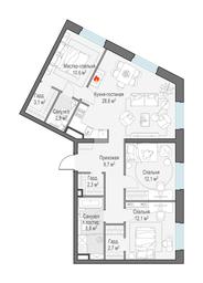 3-BD Apartment Sale, 91.6平方米 at Foriver, Simonovskaya Embankment, 3к1, Moscow, Russia #2 3-BD Apartment Sale, 91.6平方米 at Foriver, Simonovskaya Embankment, 3к1, Moscow, Russia #2