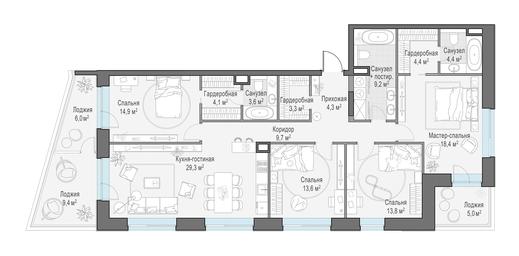 3-BD Apartment Sale, 144平方米 at Foriver, Simonovskaya Embankment, 3к1, Moscow, Russia #2 3-BD Apartment Sale, 144平方米 at Foriver, Simonovskaya Embankment, 3к1, Moscow, Russia #2