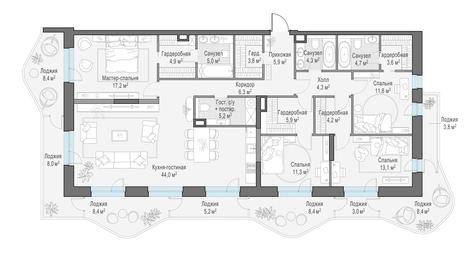 4-BD Apartment Sale, 183.5 sq. m. at Foriver, Simonovskaya Embankment, 3к1, Moscow, Russia #3 4-BD Apartment Sale, 183.5 sq. m. at Foriver, Simonovskaya Embankment, 3к1, Moscow, Russia #3