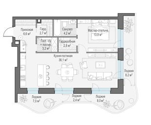 1-BD Apartment Sale, 82.3平方米 at Foriver, Simonovskaya Embankment, 3к1, Moscow, Russia #3 1-BD Apartment Sale, 82.3平方米 at Foriver, Simonovskaya Embankment, 3к1, Moscow, Russia #3