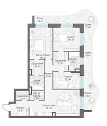 2-BD Apartment Sale, 123平方米 at Foriver, Simonovskaya Embankment, 3к1, Moscow, Russia #2 2-BD Apartment Sale, 123平方米 at Foriver, Simonovskaya Embankment, 3к1, Moscow, Russia #2